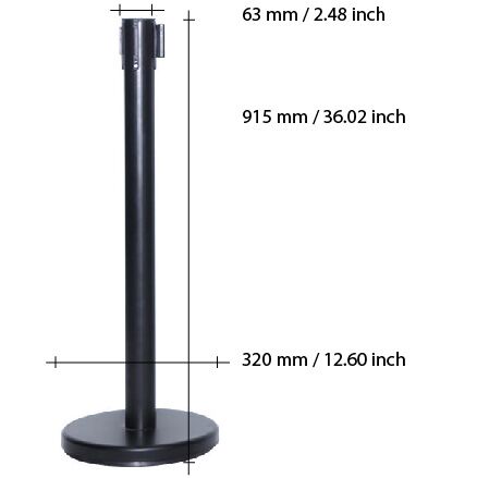 Black Queue Pole 2 Black Queue Pole - Image 2